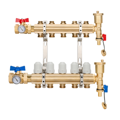 Brass Floor Heating Manifold Water Distributor for DR-1503A Underfloor Heating System