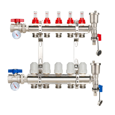 DR-1401C Under Floor Heating Insulation Hot Water System Brass Manifold with Superior