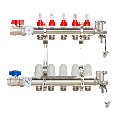 DR-1401A Brass Manifold Under Floor Heating Floor Manifold With Flowmeter The Top Pick