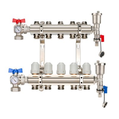 Modern Design DR-1411A Central Hvac System Heating Brass Manifold for Floor Heating