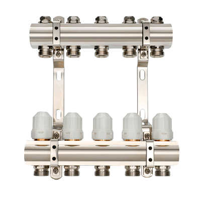 Floor Heating Pipe Distribution System Solution Modern DR-1411 Brass Manifold Design
