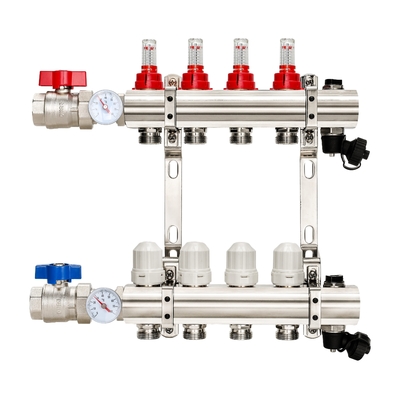 DR-1426 Central Hvac System Heating Manifold Water Floor Heated Brass Manifold