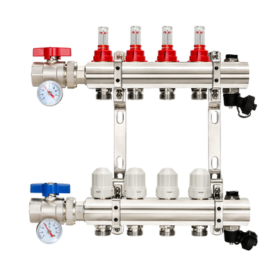 DR-1423 Brass Distributor Collector Manifold for Easy Installation Underfloor Heating