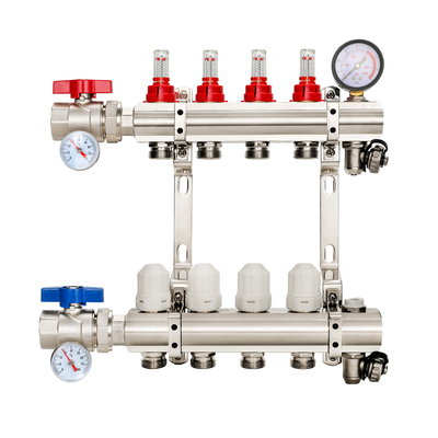 Water Underfloor Heating System Brass Manifold with Professional Online Technical Support