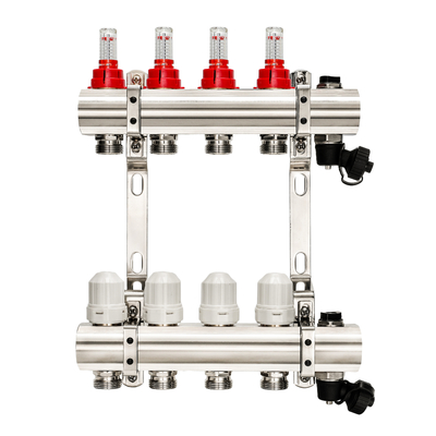 Stainless Steel Underfloor Heating Manifold for DR-1402 in HVAC Industry