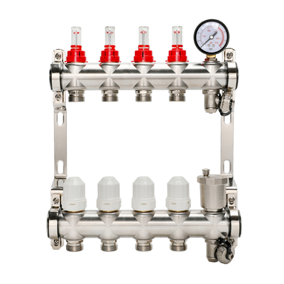Flexible Under Floor Heating System with Stainless Steel Manifolds and Flowmeter