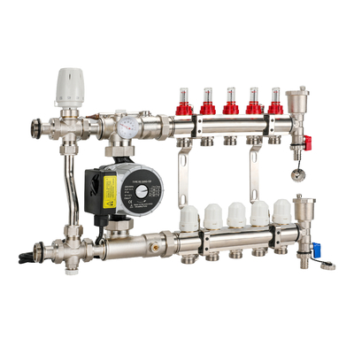 Stainless Steel Water Flow Regulator for Modern Design DR-1104H Radiant Heating Manifold