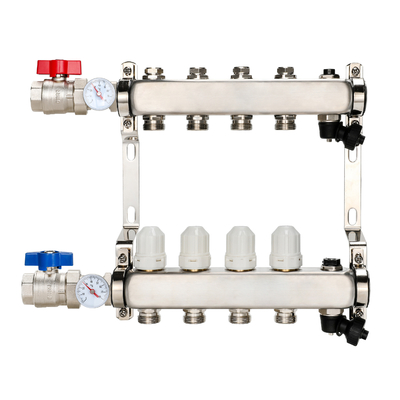 DR-1231 Style Stainless Steel Heating Manifold Engineered to Suit Under Floor Heating