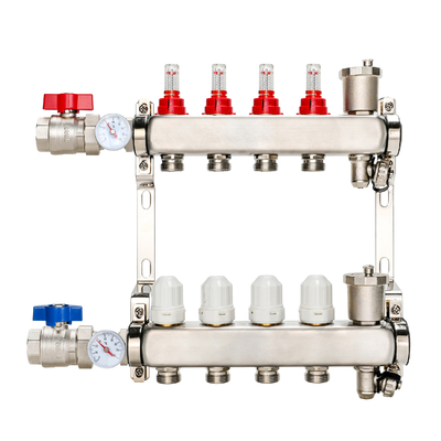 Floor Heating System Stainless Steel Underfloor Heating Manifold for House Hot Water