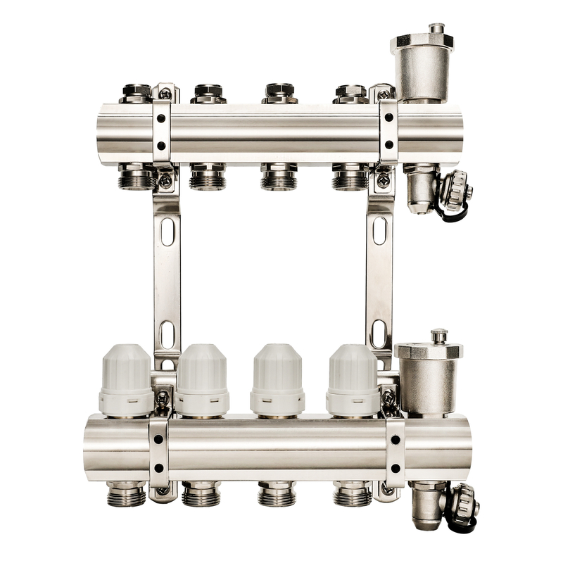Modern Design Chrome Brass DR-1413 Digital Hvac Heating Underfloor Manifolds Manifold