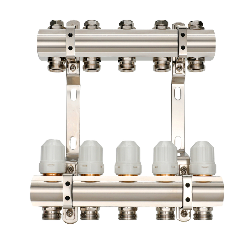 Floor Heating Pipe Distribution System Solution Modern DR-1411 Brass Manifold Design