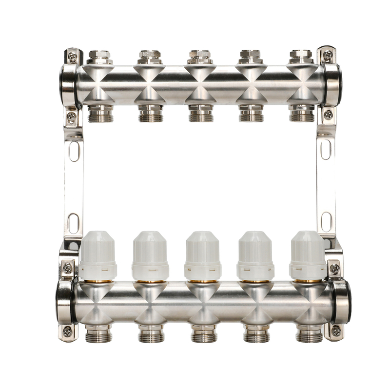 Stainless Steel Underfloor Heating Manifold DR-1311 with and Modern Design