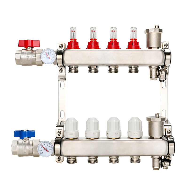 Floor Heating System Stainless Steel Underfloor Heating Manifold for House Hot Water